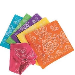 Pack of 12 Multi-Colored Bandanas *NIP*